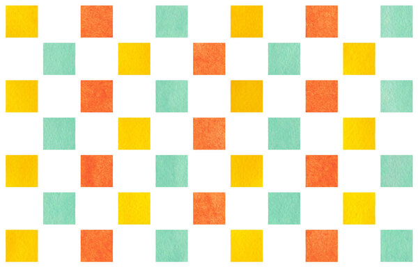 Watercolor geometrical pattern.