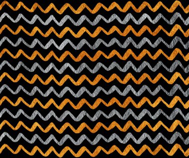 Gümüş ve altın elle çizilmiş çizgiler arka plan, chevron.