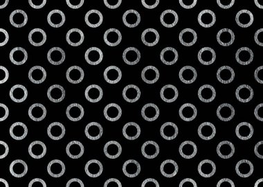 Gümüş boyalı daire desen.