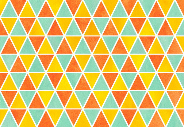 Watercolor triangle pattern.