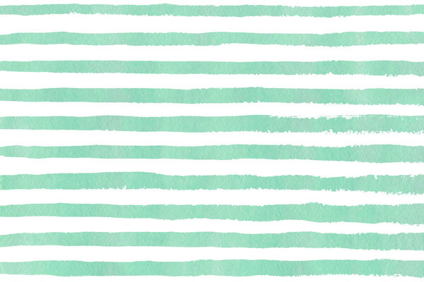 Watercolor hand drawn stripe pattern.