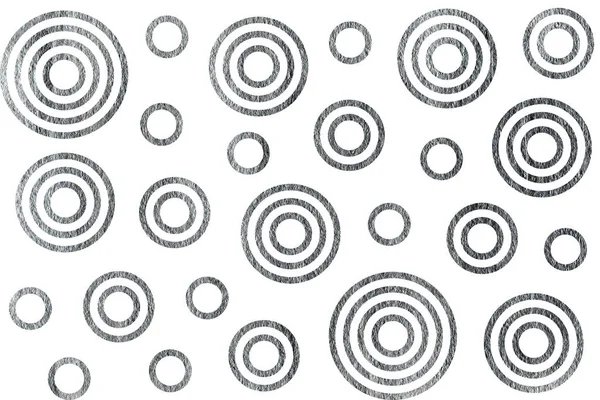 Silver painted circles pattern.