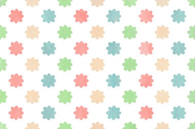 Suluboya çiçek deseni.