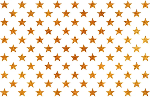 Golden painted stars pattern.