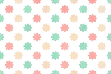 Suluboya çiçek deseni.