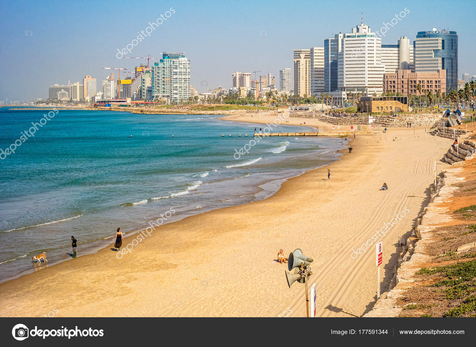 Tel Aviv Beach And City Israel Stock Editorial Photo 4