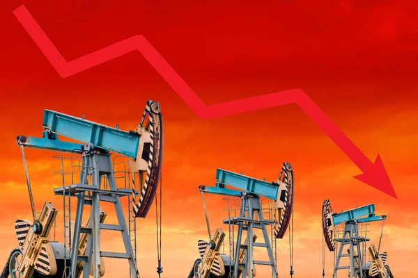 Ölpreiskrise. Grafik zum Ölpreisverfall. — Stockfoto