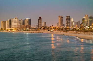 tel aviv. jaffa gece görüş.