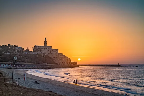 Old town of Jaffa on sunset. — Stock Photo, Image