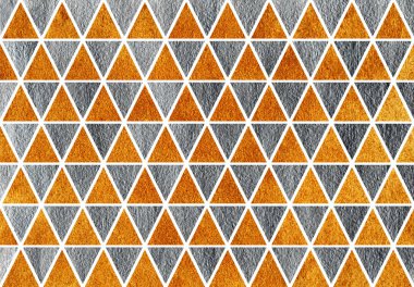 Altın ve gümüş boyalı desen.