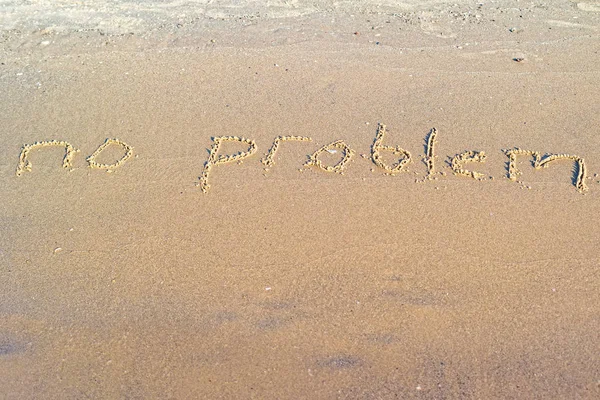 No hay ptoblem escrito en la arena . — Foto de Stock
