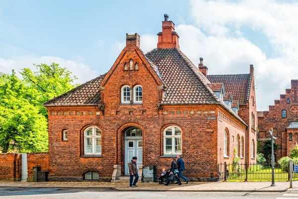 Старый дом в Оденсе, остров Фюнен, Дания — стоковое фото