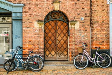 Odense 'deki eski bina cephesi.