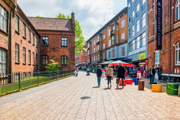 Odense 'de sokak yaşamı.