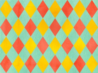 Suluboya elmas desen.