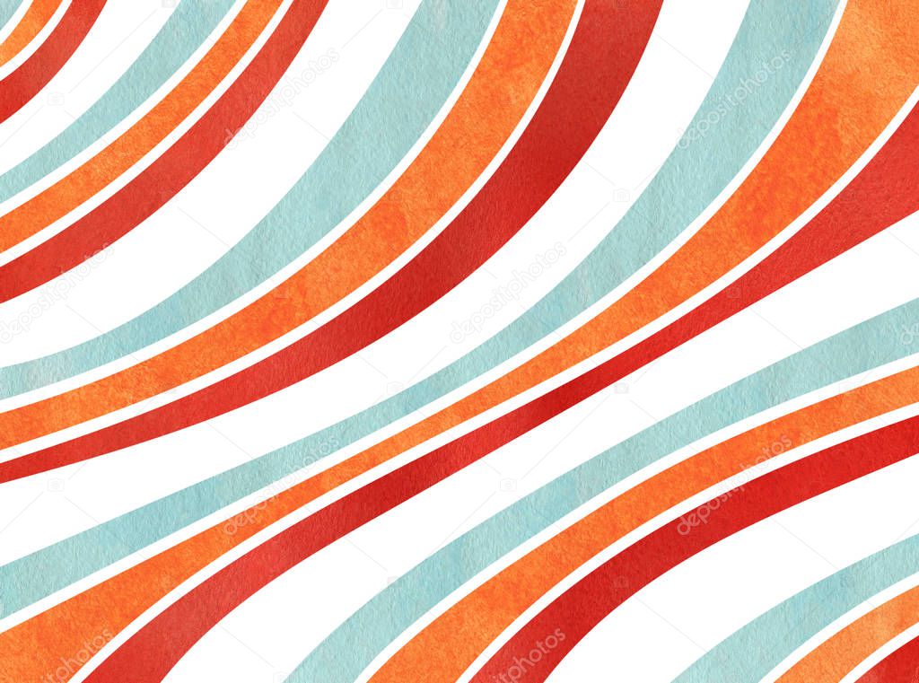 Watercolor striped background.