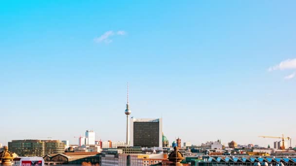 Городской Горизонт Берлина Крыши Рейхстага — стоковое видео