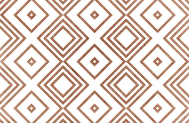 Kahverengi renkli suluboya geometrik desen. Moda tekstili, kumaş, arka plan için..