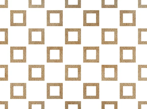 Aquarell Khaki Quadratische Muster Geometrisches Traditionelles Ornament Für Textilien Stoffe — Stockfoto