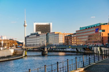Berlin, Germany - December, 2019: View of the city Berlin near the Reichstag building.