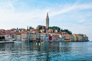 Hırvatistan 'ın eski Rovinj kentinin manzarası.
