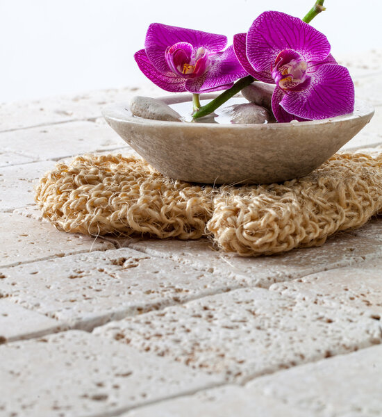 hydration and hygiene concept with fresh pampering flowers for luxury