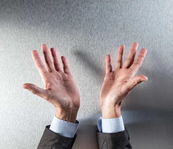 Offene Unternehmens- oder Politikerhände, die Transparenz oder Offenheit zeigen — Stockfoto