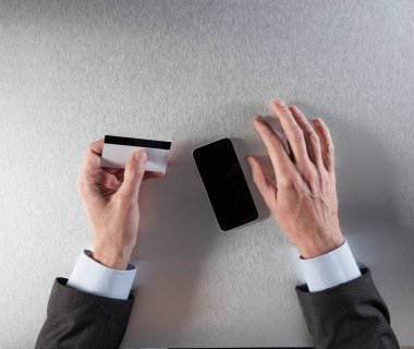kavramı kurumsal e-ticaret ya da e-ticaret, üstten görünüm