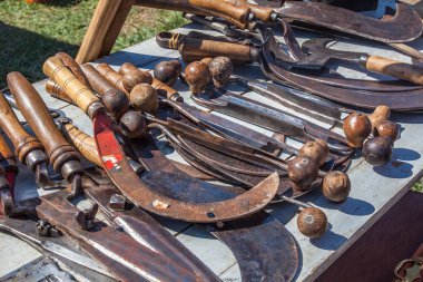 rustik fırça kanca, budayıcılar ve donanım araç koleksiyonu için uçaklar