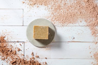 Katı sabun uzakta yıkama makyaj pigmentler ve mineraller 