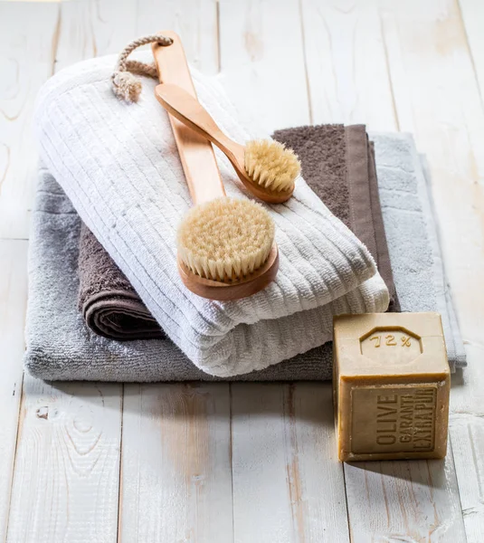 Jednoduchost, čistotu a ohledu na životní prostředí během sprchování — Stock fotografie