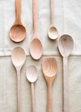 mutfak ve gıda boş tasarım tahta kaşıklar ile kavramı