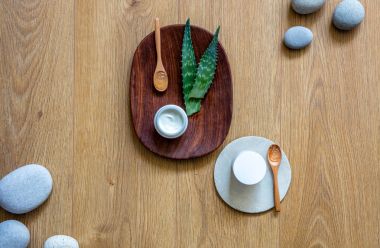 Doğal Cilt Bakımı ve güzellik nemlendirici için ev yapımı aloe vera madde