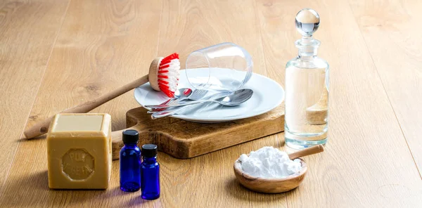 environmentally friendly cleaning with economic home-made dish washing detergent
