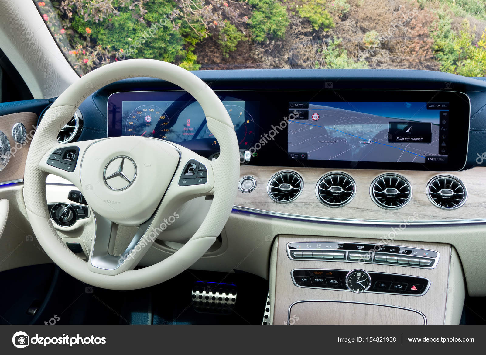 Mercedes Benz E Class Coupe 2017 Interior Stock Editorial
