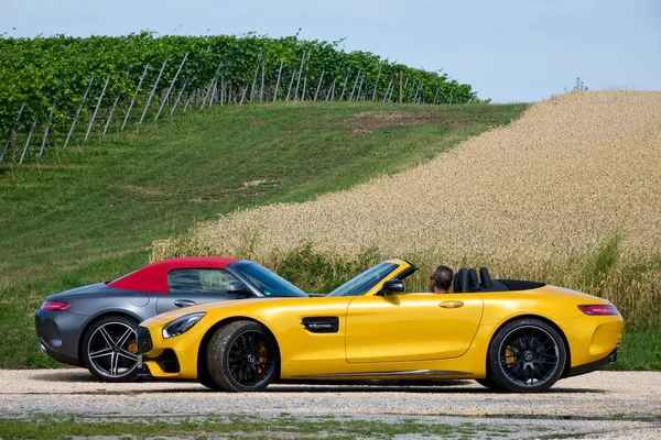 Mercedes-Amg Gt C asador 2017 Test Drive día — Foto de Stock