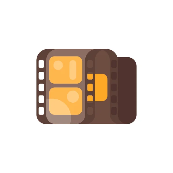 Vectorillustratie vlakke stijl van vintage oude bioscoop clip. — Stockvector