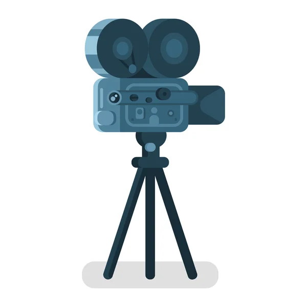 Vectorillustratie vlakke stijl van oude cinema camera. — Stockvector