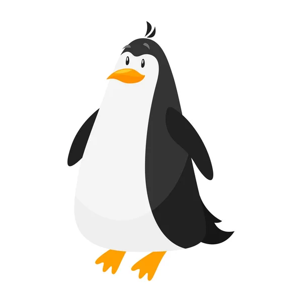 Vector flat style illustration of penguin. — Stock Vector