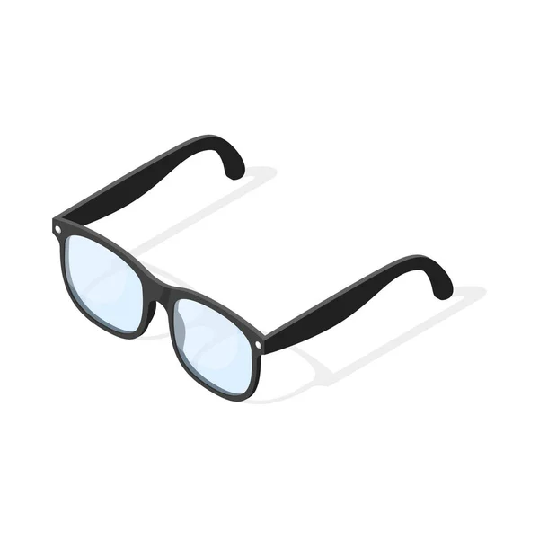 Isométrico 3d vetor ilustração de óculos hipster . — Vetor de Stock