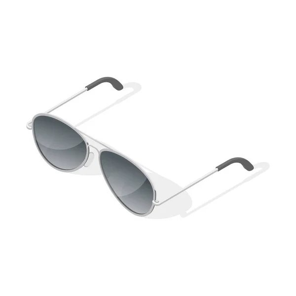 Illustrazione vettoriale isometrica 3d degli occhiali aviatore . — Vettoriale Stock