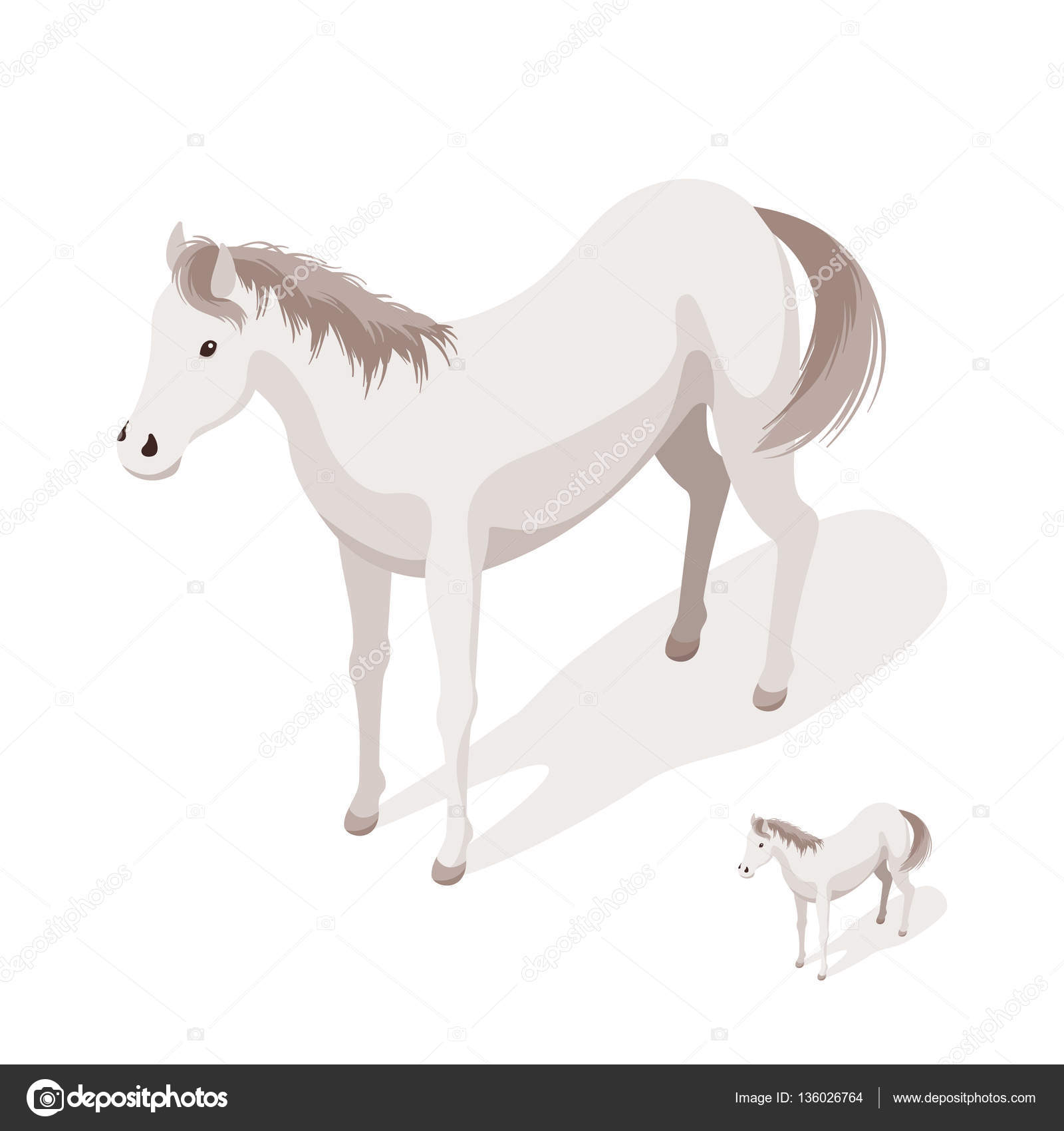 Sorrel horse图库矢量图片、免版税Sorrel horse插图|DepositPhotos, image size:1600x1700