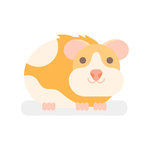 Vektorillustration platt stil av hamster. — Stock vektor