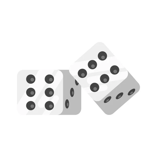 Vector flat style illustration of dice. — Stock Vector