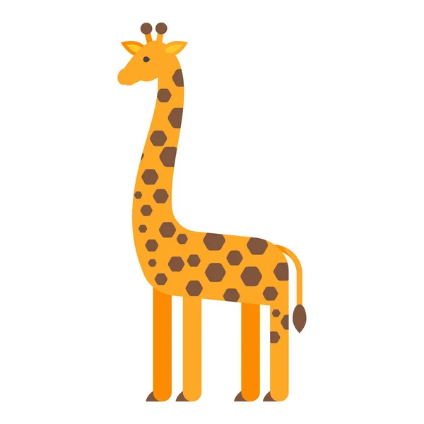 Illustration vectorielle de style plat de girafe . — Image vectorielle
