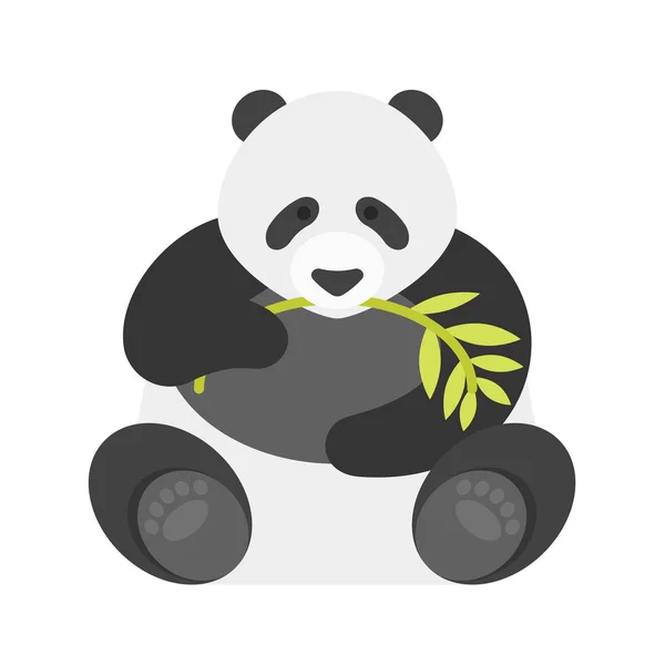 Vector flat style illustration of panda. — Stock Vector