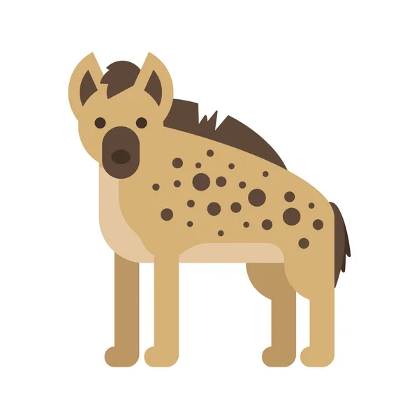 Vectorillustratie vlakke stijl van hyena. — Stockvector