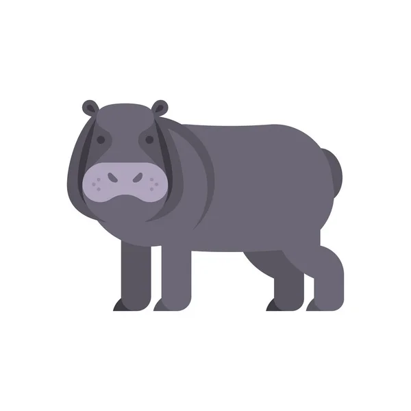 Vectorillustratie vlakke stijl van hippo. — Stockvector