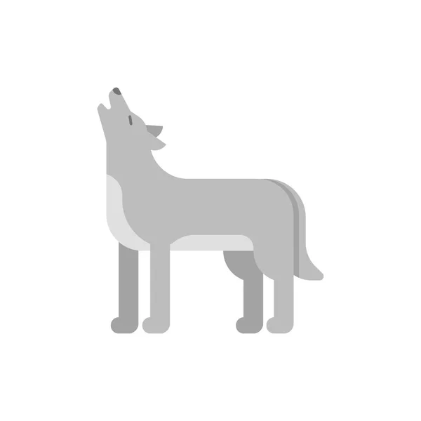 Ilustración de estilo plano vectorial de lobo . — Archivo Imágenes Vectoriales