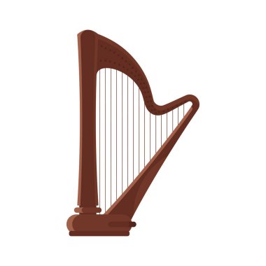 Vektör düz stil antik müzik aleti ARP.